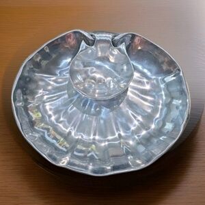 Pewtarex York Pennsylvania serving dish, a lobster, clam, shell dipping Platter